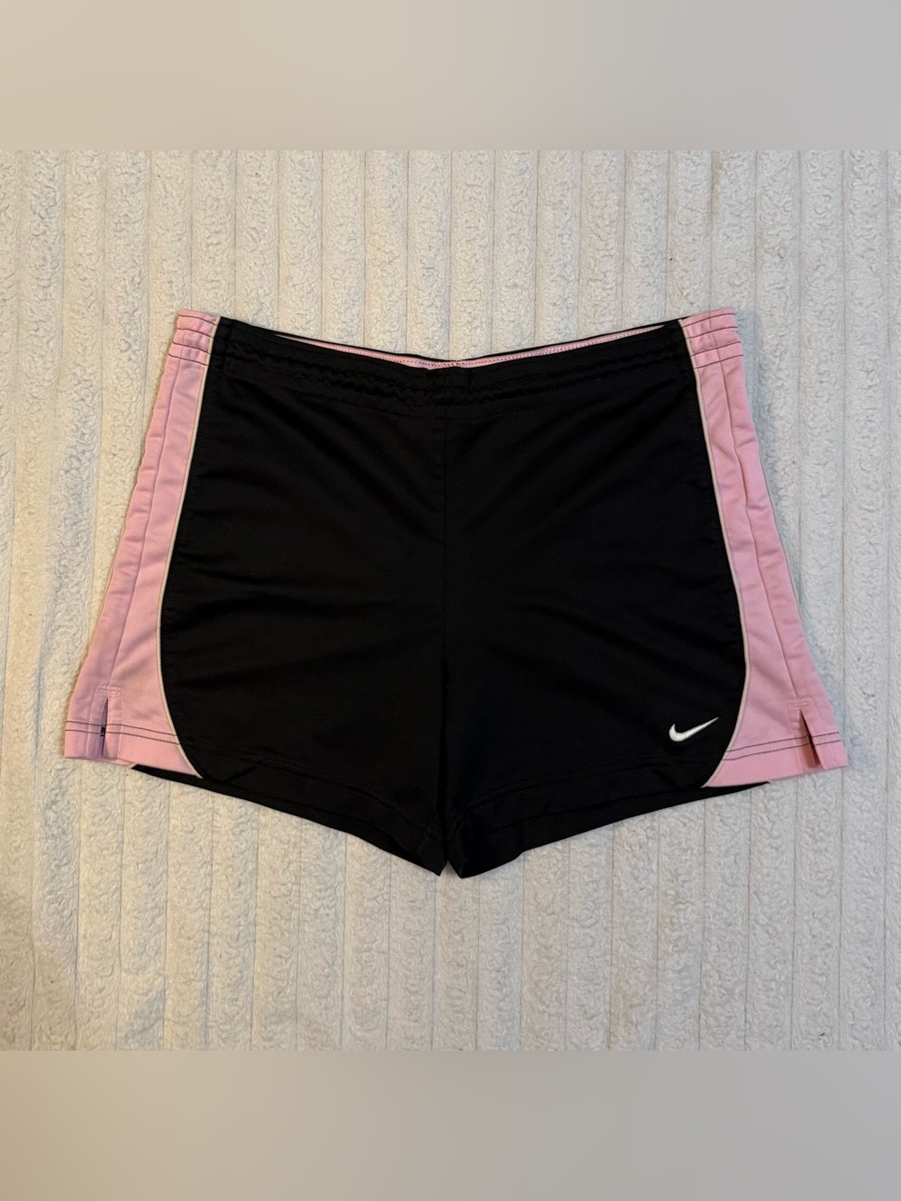 Nike Dri-FIT Women's Running Shorts Black with Pink Side Panel